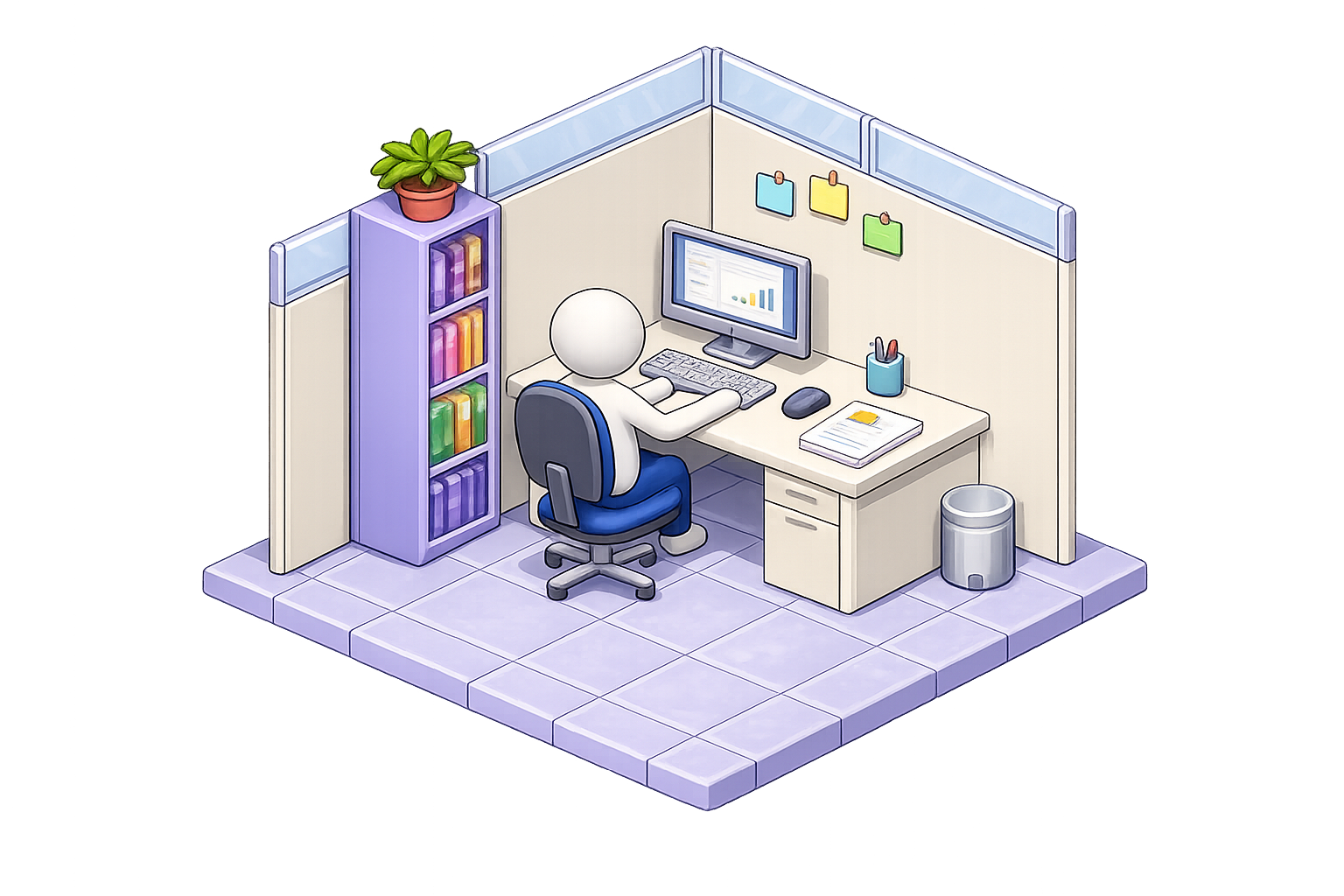 Founder working from a home office